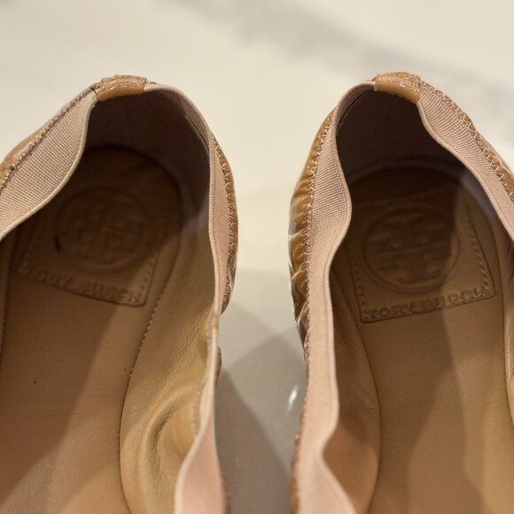 Tory Burch 'Caroline' Elastic Trim Ballerina Flat Size 7.5 - Picture 7 of 10
